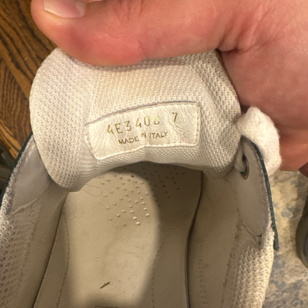 Prada Emerald and White Lace-Up Sneakers - Picture 5 of 6